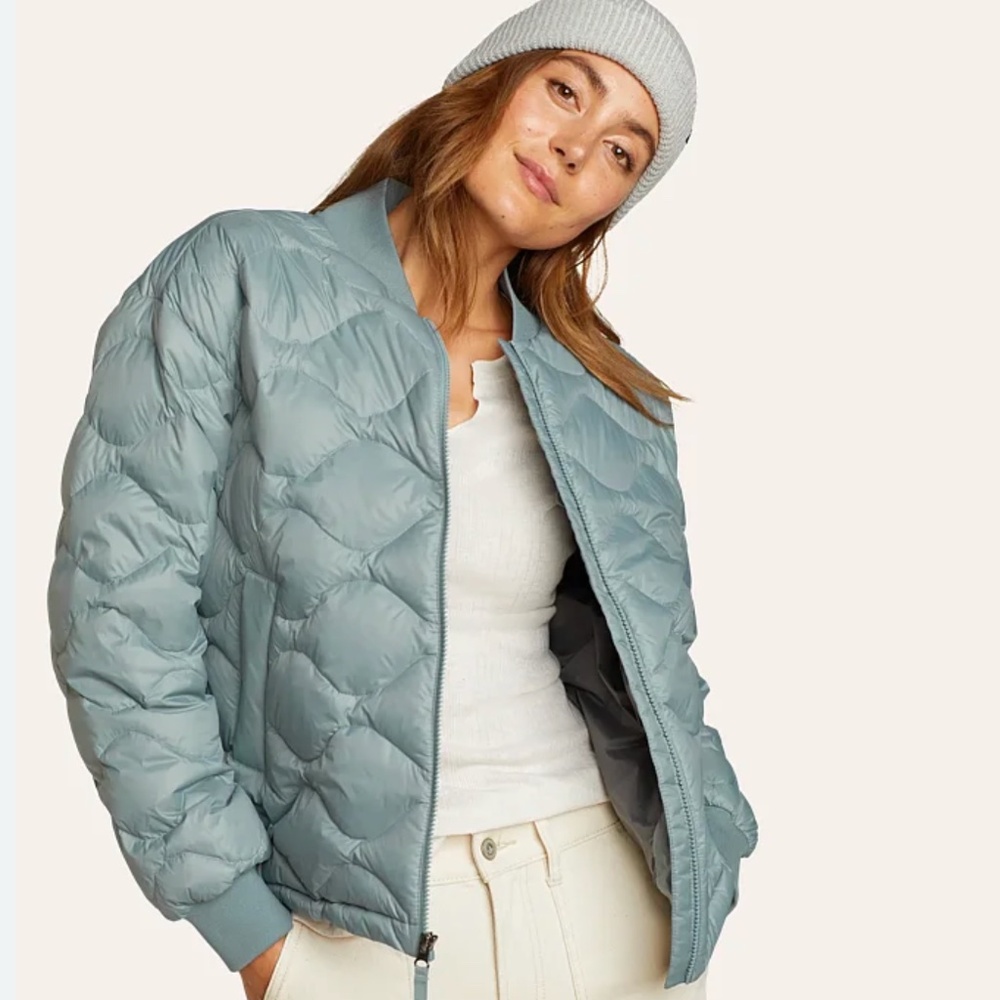 🧊✨ Eddie Bauer Shaw Down Bomber Jacket - Size Small ✨🧊